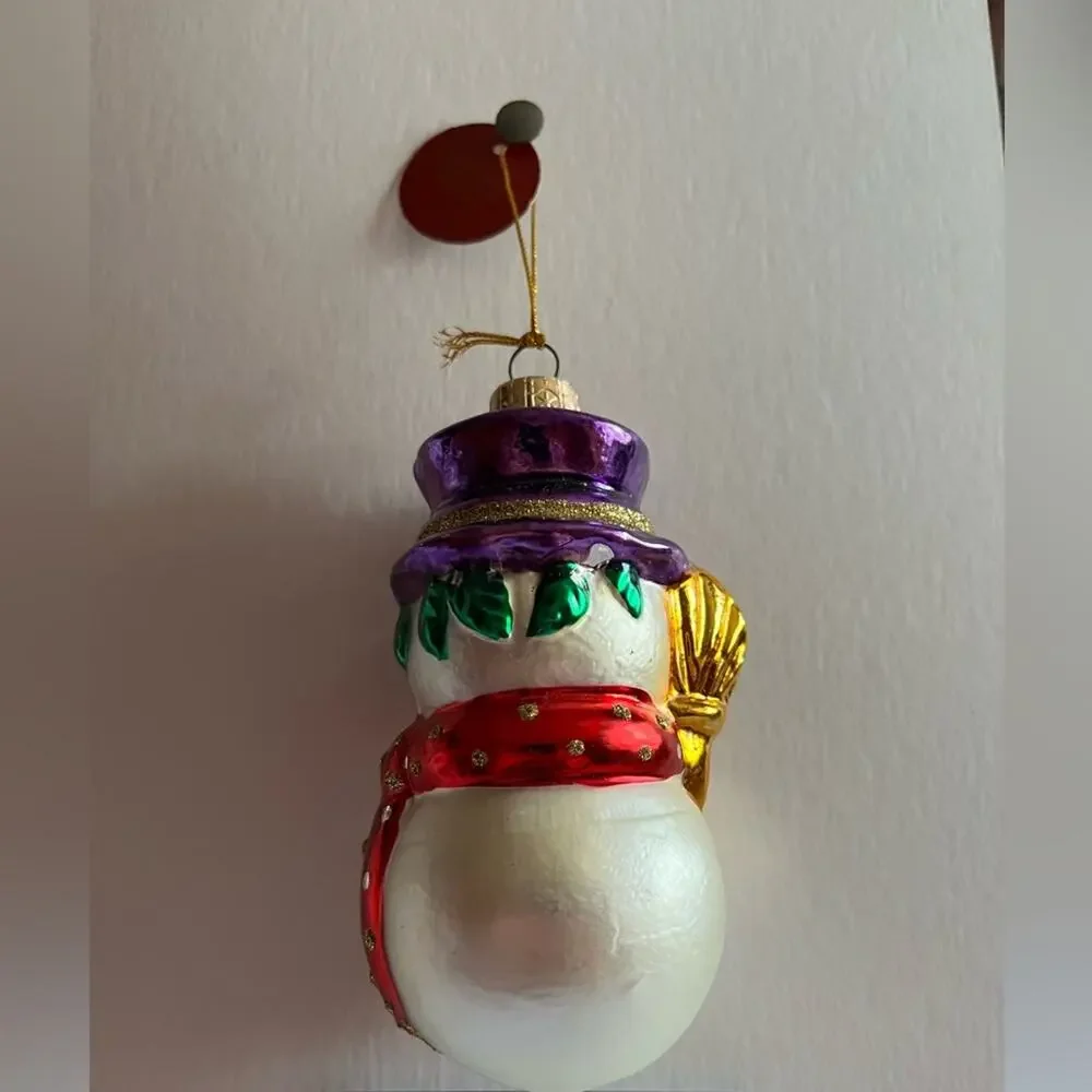 Polish Glass Vintage Christmas Ornaments - Set of 8